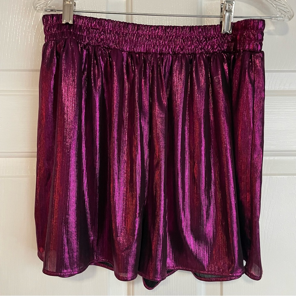 Zara Pink Metallic Shorts